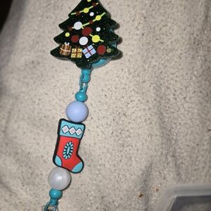 Festive Christmas Tree and Stocking Keychain
